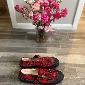 Red Plaid Mary Jane Shoes Vans 26,5 cm